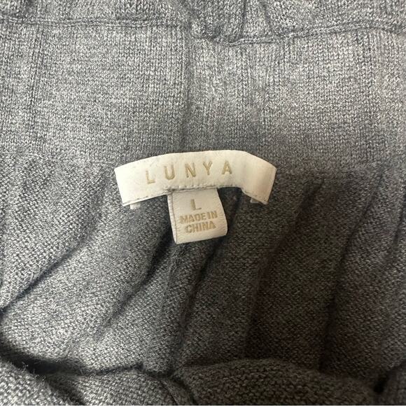 Lunya Gray Wide Leg Relaxed Pants Organic Cotton Silk Blend NEW - Picture 5 of 6